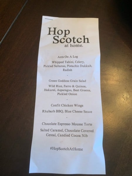 Hop Scotch Menu