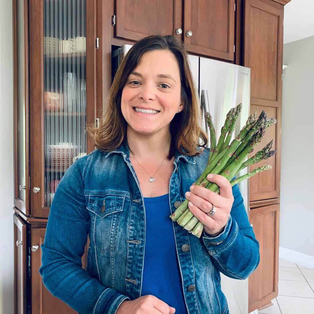 Melissa with asparagus